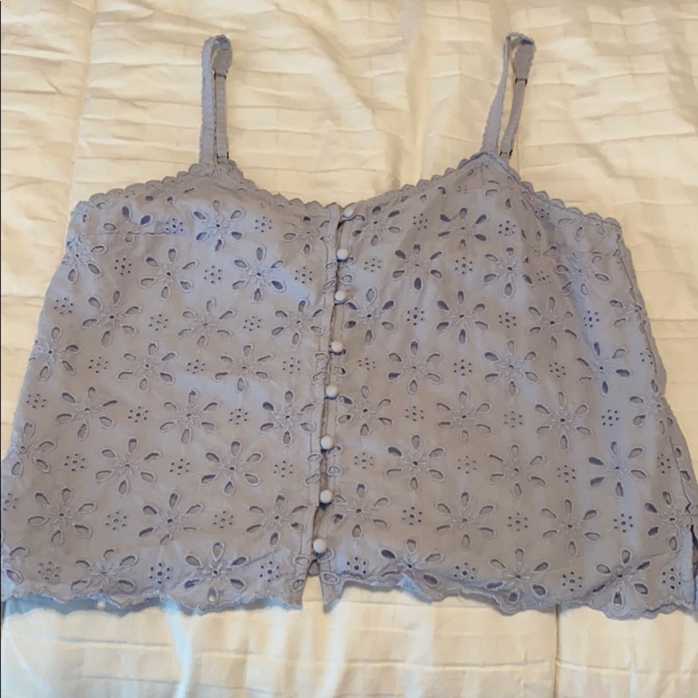 Very cute floral button down tank top